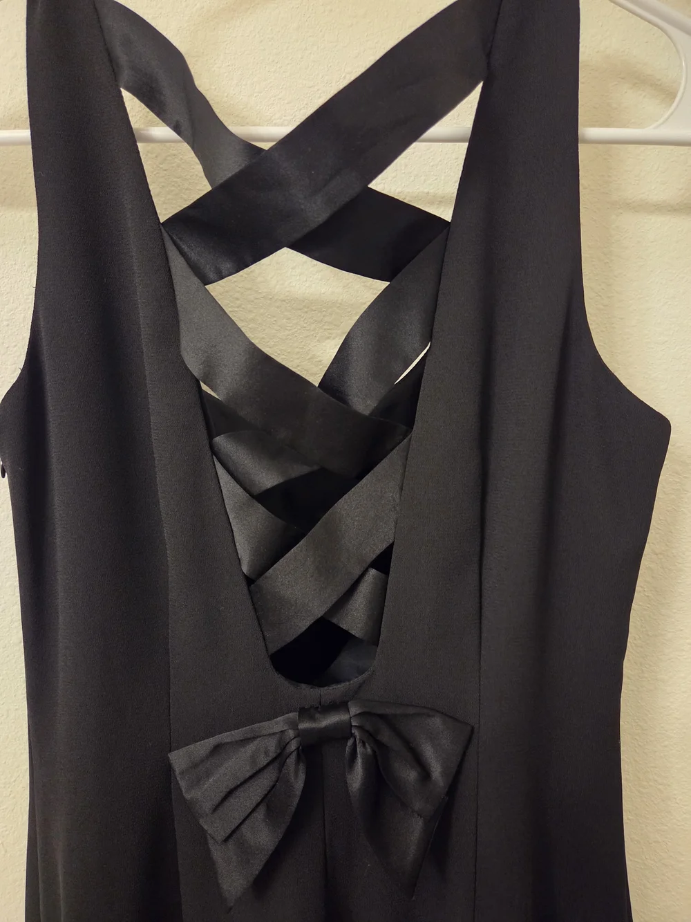 Laundry By Shelli Segal Black Sleeveless Maxi Dress with Crisscross Back - Picture 4 of 6